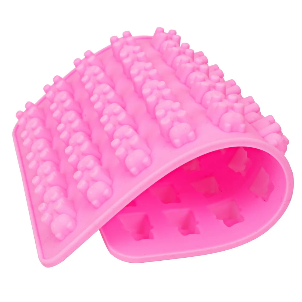 Fondant (сахарная) пресс формы для выпечки 3D мини медведь 50 полость силиконовая форма