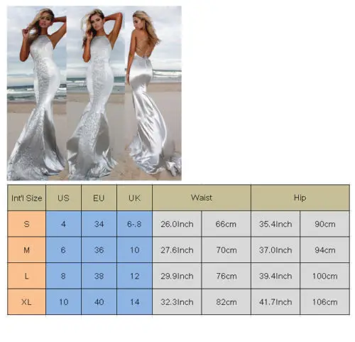 UK Women's Lady Sequin Gown Wedding Evening Party Formal Dress | Женская одежда