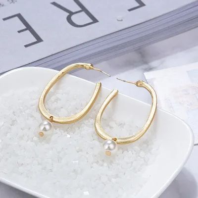 MESTILO правильной геометрической формы модный золотой цвет висячие серьги для