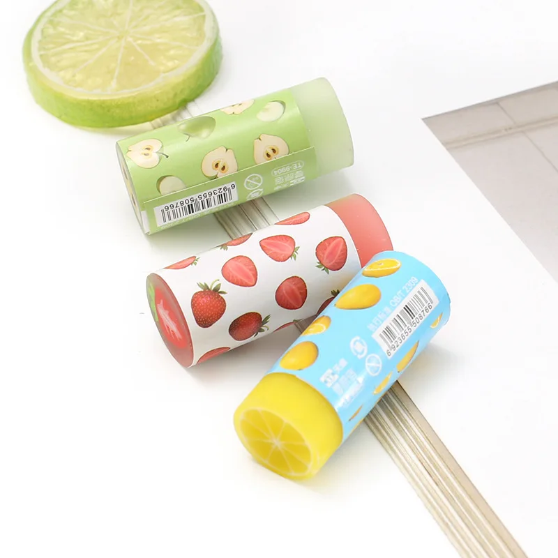 1PCS Korea Cute Crystal Fruit Eraser For Kid Simple Rubber Creative Primary Children Painting Write Special YOUE SHONE | Канцтовары для