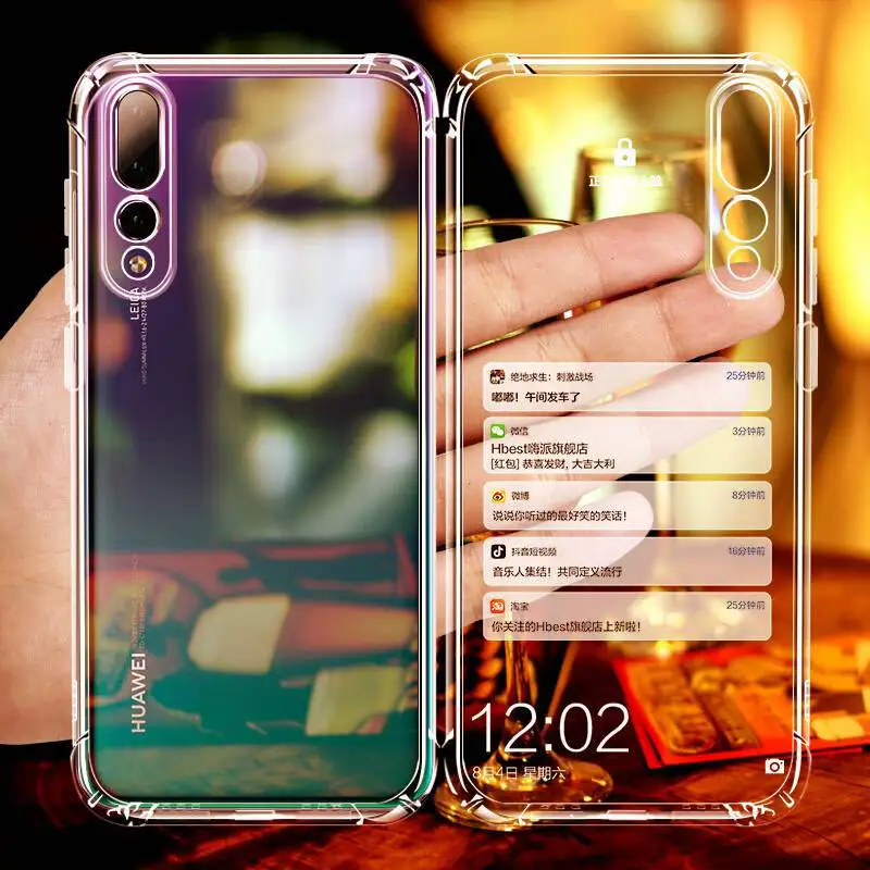 Soft TPU Clear Silicon Case For Huawei On Honor 7C Pro 5.99 7A 5.45'' Y5 Y9 2018 2019 P Smart 2017/2019 Shockproof Anti-Knock |