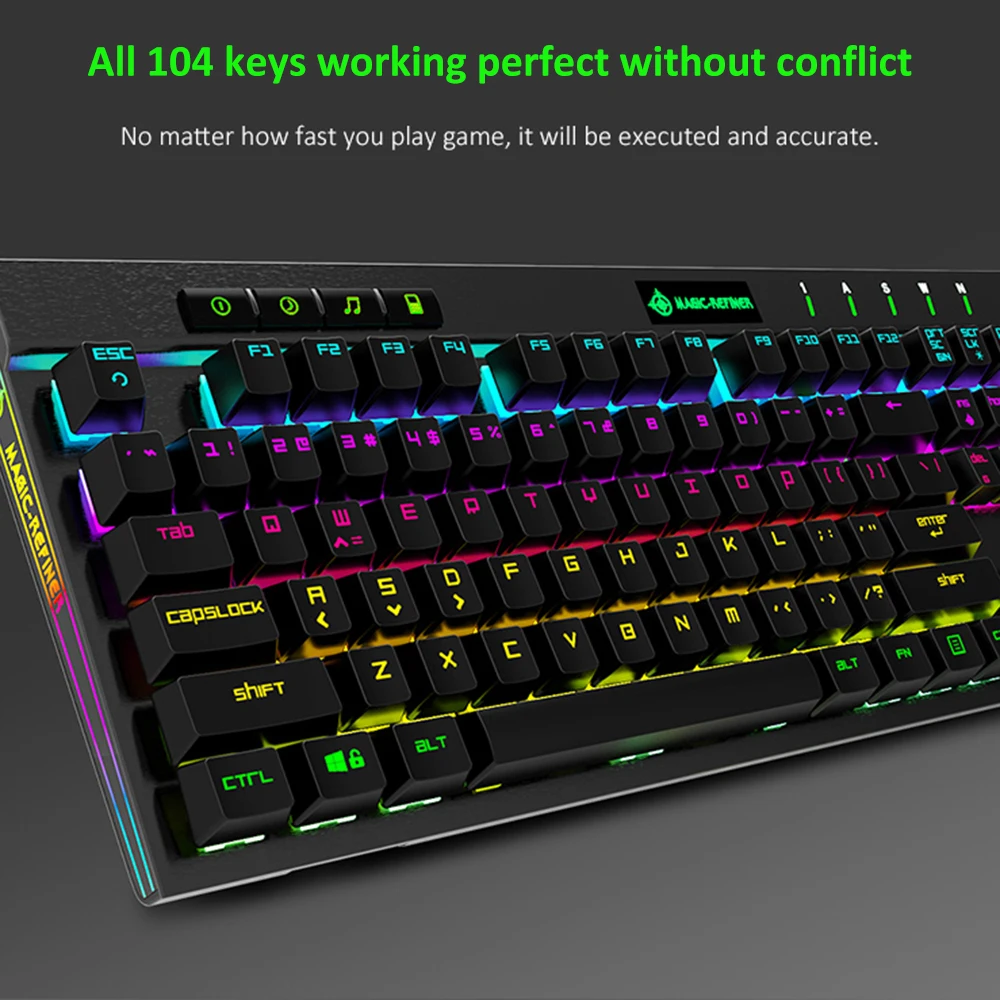 Механическая игровая клавиатура Magic Refiner MK12 USB Проводная 12 RGB 19 с подсветкой