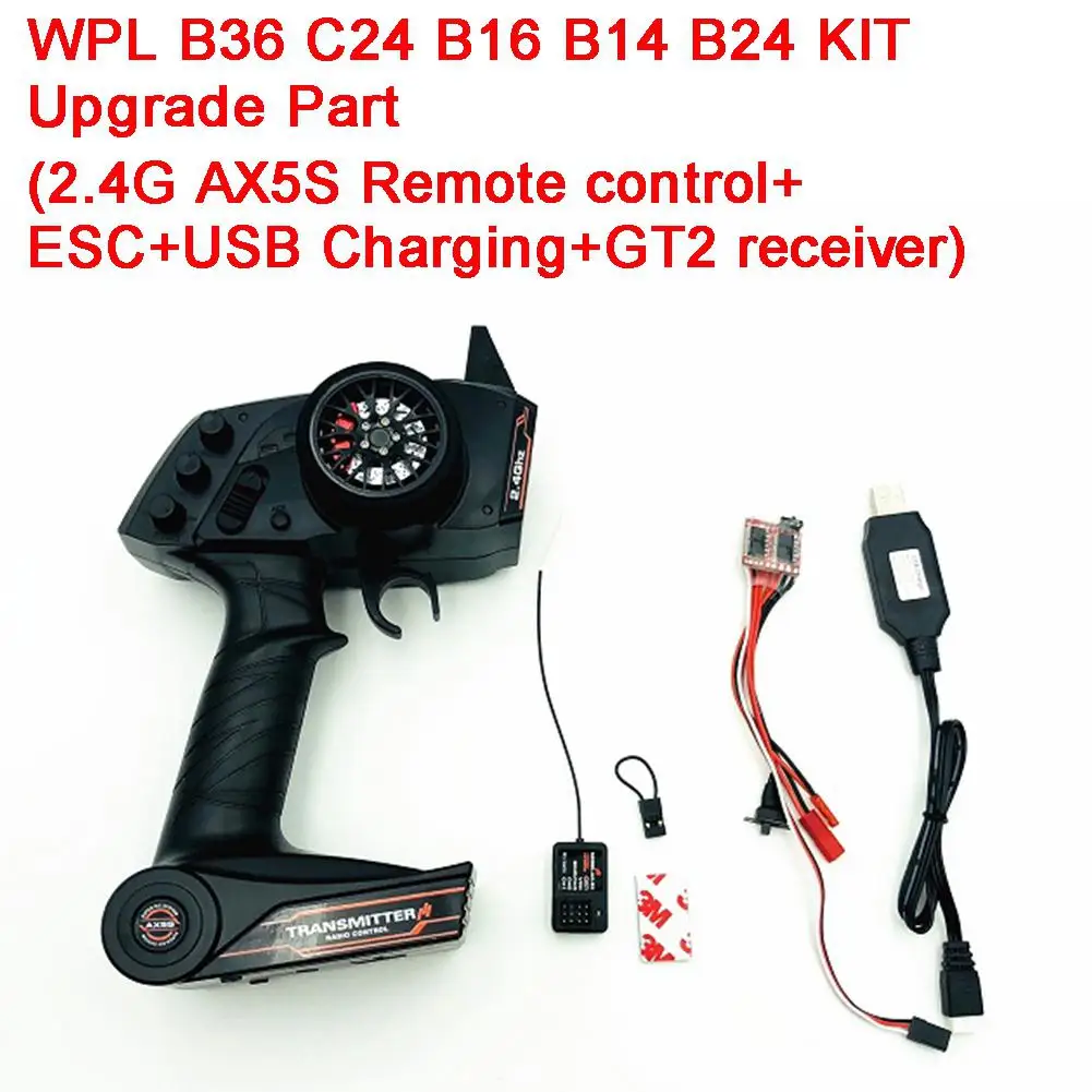 

Пульт дистанционного управления AX5S 2,4G + ESC + USB зарядка + приемник GT2, Комплект запчастей для электронного оборудования, обновленная деталь дл...