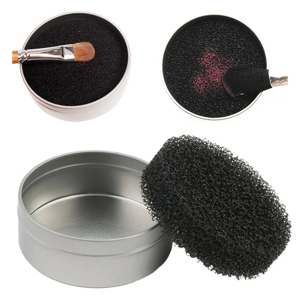 Makeup Brush Cleaner Eye Shadow Color Remover Sponge Tool Iron Box Quick Wash Clean Set | Красота и здоровье