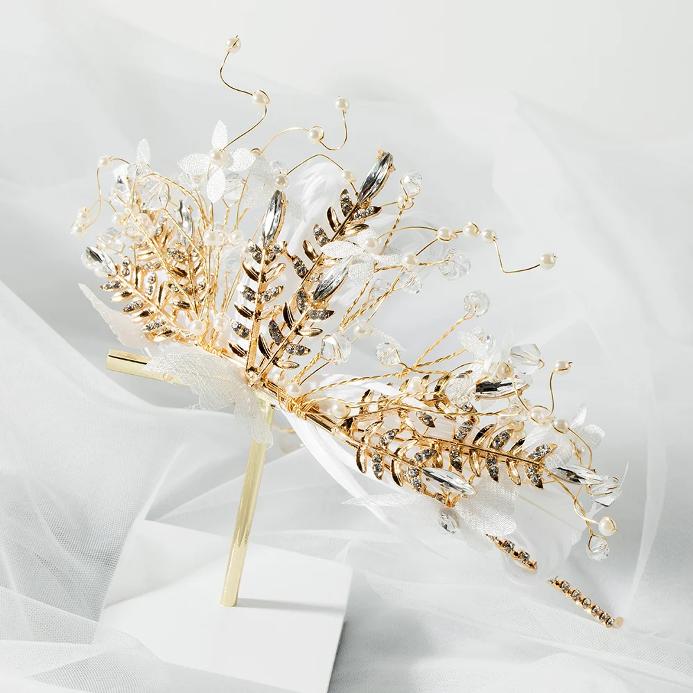 Модный свадебный головной убор принцессы украшение для волос со стразами и