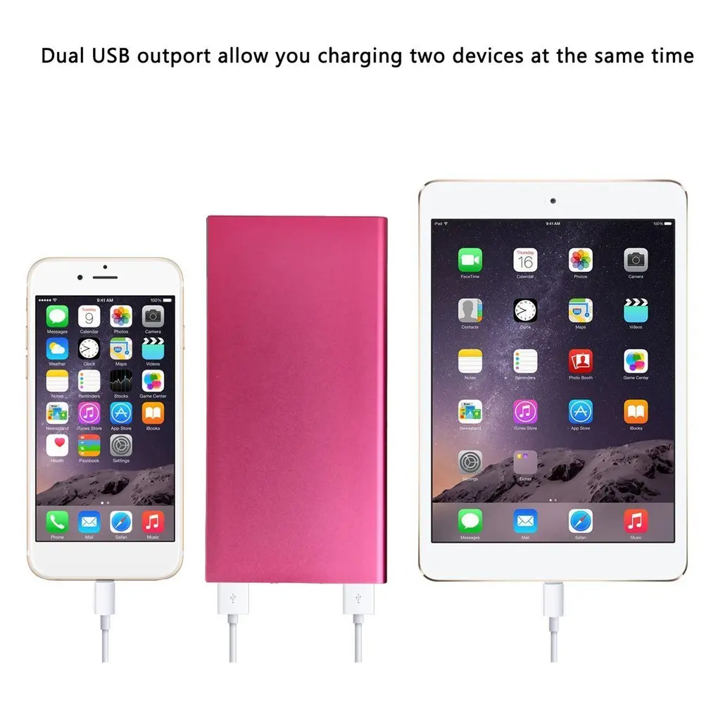 50000 мАч Универсальный запасные аккумуляторы для телефонов 9 5 мм ультра-тонкий Dual