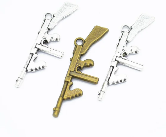 

60pcs Exquisite rifle Popular in Europe America charms pendants 45*14MM 2.7g Antique silver accessories craft Jewelry bracelet
