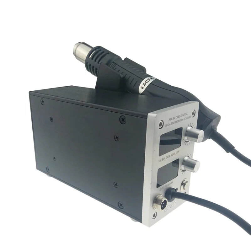 KSGER STM32 OLED T12 температура 2 в 1 все одном пистолеты горячего воздуха сушилка