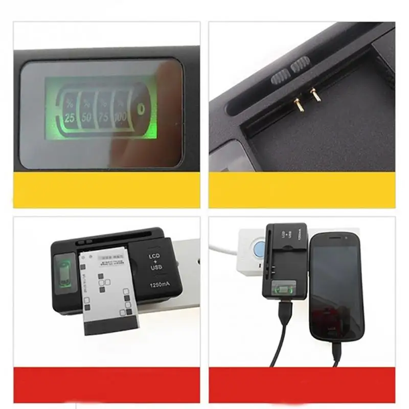 Smart USB Универсальное зарядное устройство EU/US штекер ЖК-экран индикатора сотовых телефонов USB зарядное устройство для samsung зарядное устройство#05
