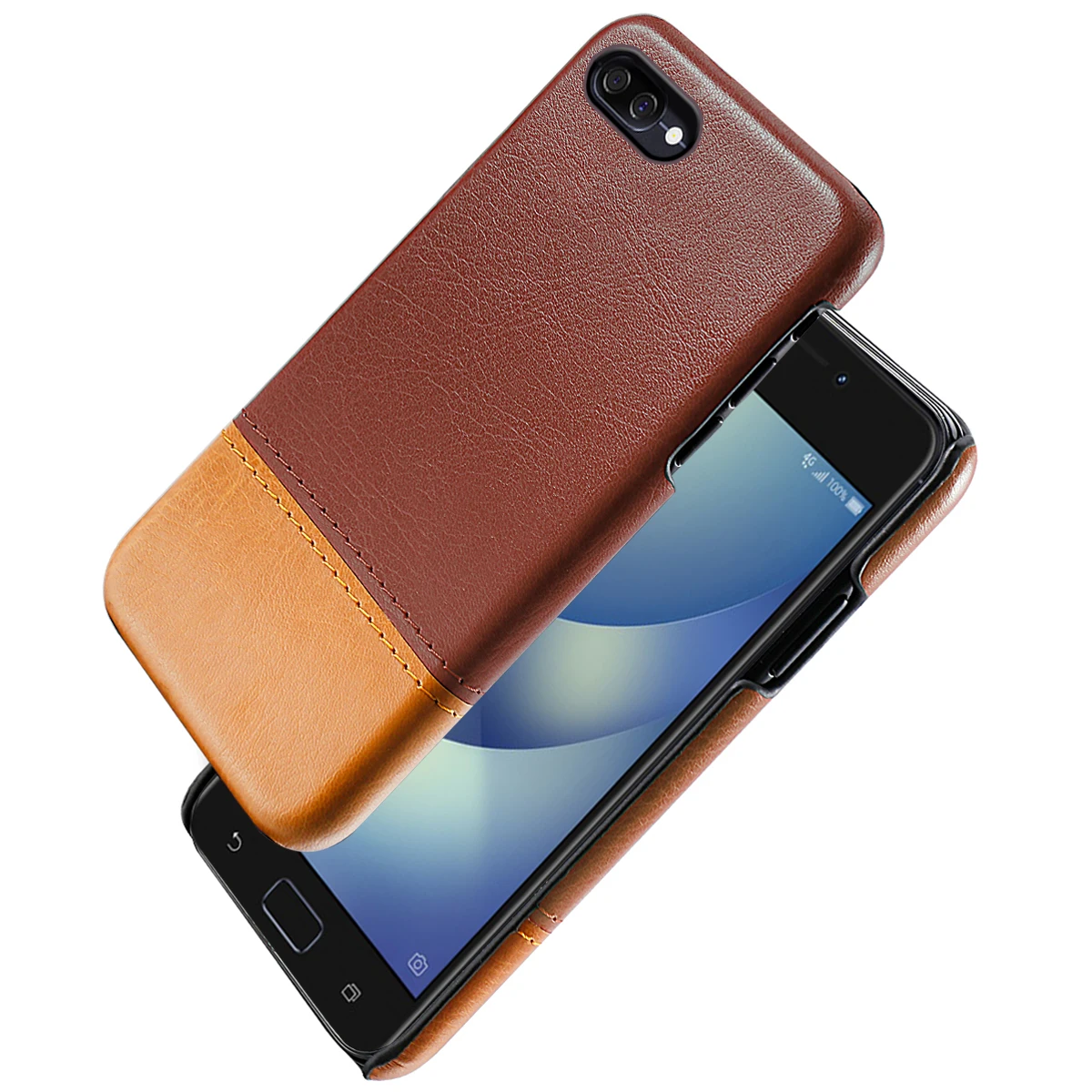 Чехол из искусственной кожи для Asus ZenFone 4 Max ZC520KL ZC554KL тонкий Двухцветный Жесткий