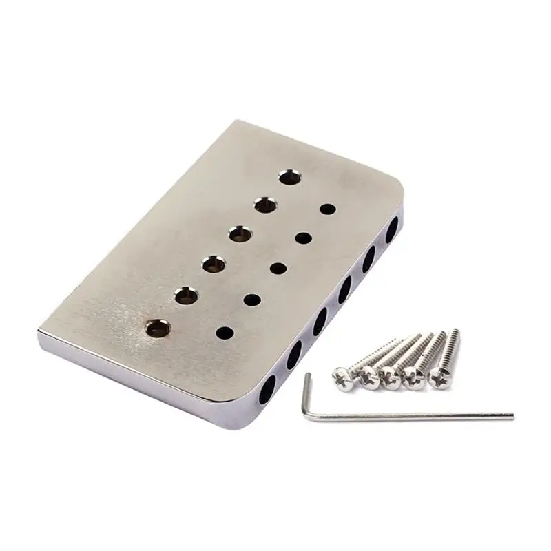 6 струн хром Жесткий Хвост фиксированный мост Набор с гаечным ключом и винтами
