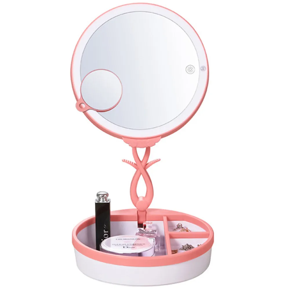 Folding LED Makeup Mirror Smart Touch Desk with Light | Красота и здоровье