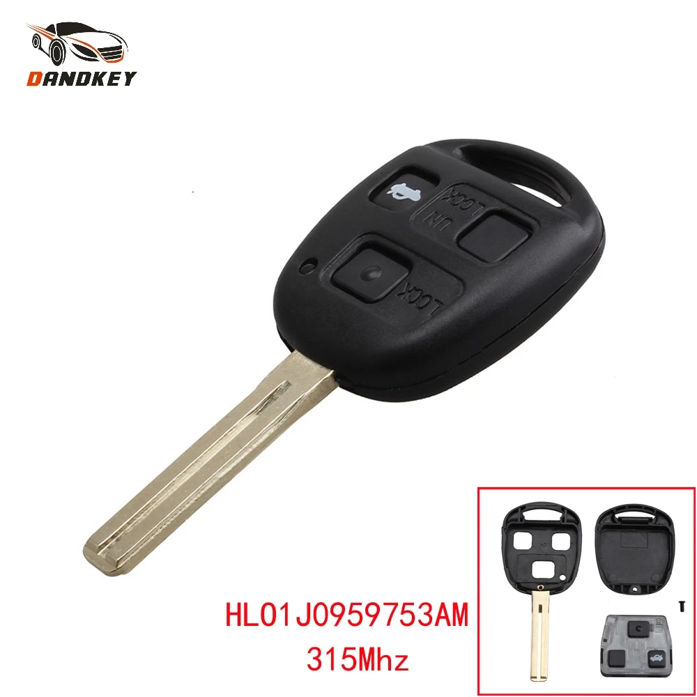 Dandkey 3 кнопки дистанционного ключа Fob для Lexus ES330 LS430 SC430 2002 2010 HYQ12BBT 314 4 МГц с чипом ID67