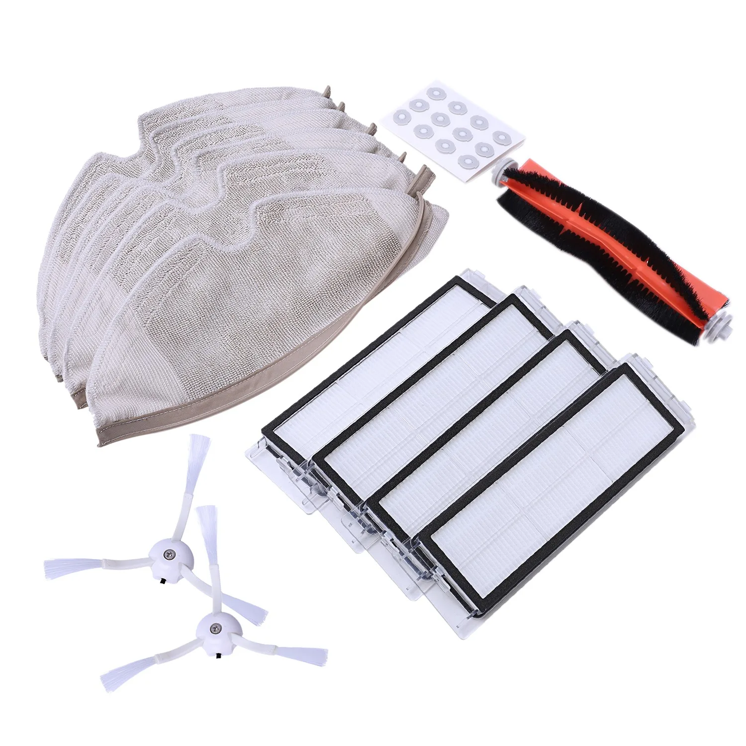 Top Sale 25 Pieces New Main Brush Hepa Filter Side Mop Cloths Kit For Xiaomi Mijia Robot Roborock S50 S51 2 | Бытовая техника