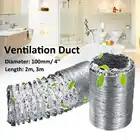 4-дюймовая трубка для вентиляции 100 мм, ПВХ алюминиевая трубка, воздуховод для вентиляции, гибкий вытяжной воздуховод 32 м, система вентиляции, ванная комната