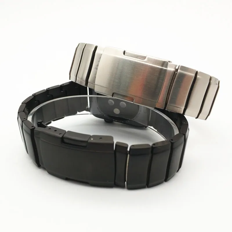 AKGLEADER  Solid Metal Steel Band For Apple Watch Series 7 6 5 4 iWatch High Quality Watchband For Apple Watch 3 2 Wrist Strap