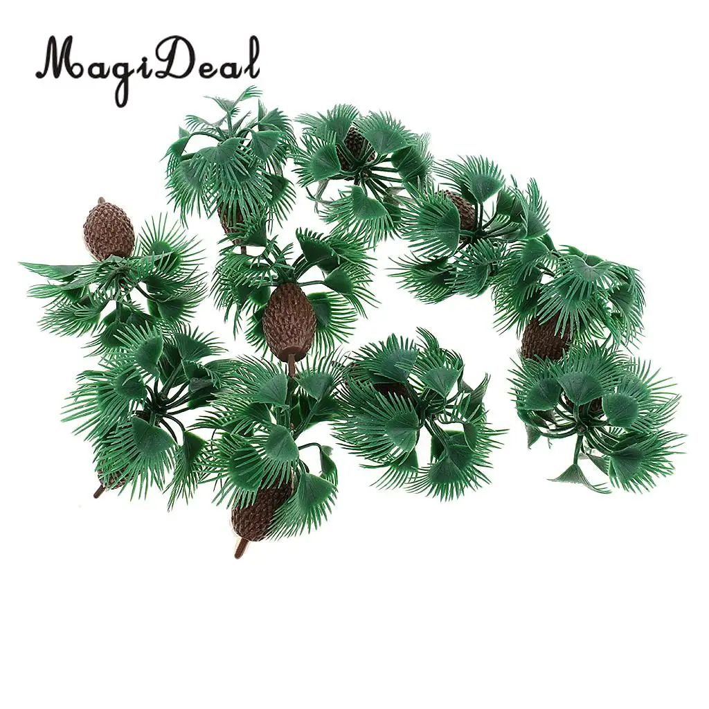 MagiDeal 10 шт. пластик 1/100 масштаб пальмовое дерево модель железнодорожной железной