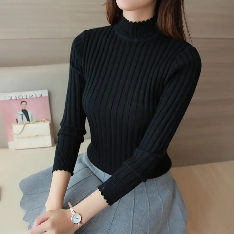 2019 Korean Knitted Women Sweaters And Pullovers Sueter Mujer Tops Winter Slim Jumper Autumn Fashion Clothing | Женская одежда