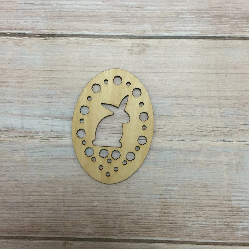 

30x wooden easter bunny rabbit easter egg decoration