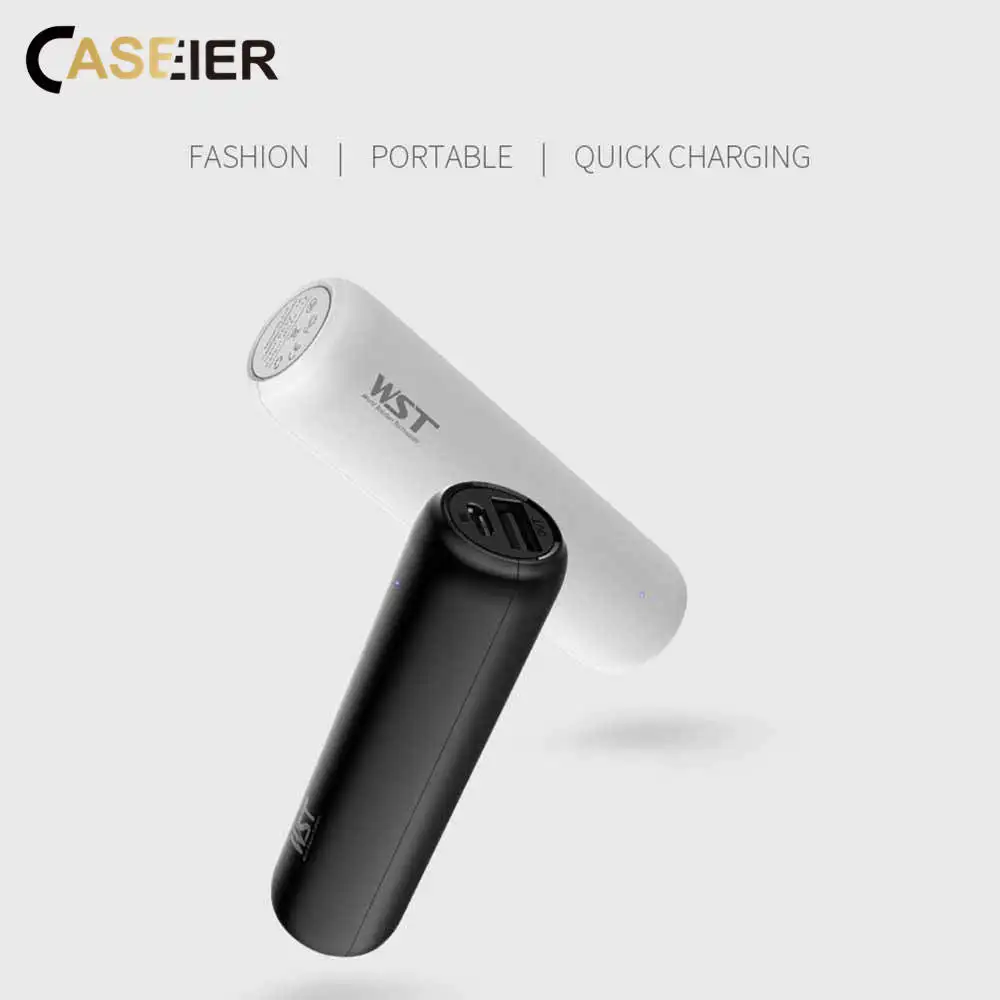 CASEIER 3350mAh Мини Внешний аккумулятор портативное зарядное устройство Быстрая