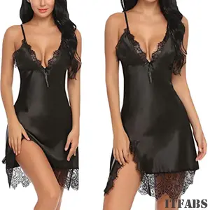 Новое летнее нижнее белье, кружевное ночное белье, комплект женского белья, ночная рубашка, платье без рукавов, модные халаты