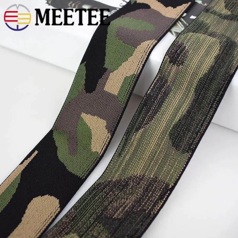 Meetee 9 ярдов 38 мм камуфляжная эластичная лента полиэфирная одежда сумка для брюк DIY