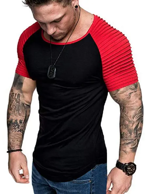 Мужские повседневные футболки Hemiks двухцветные Топы в стиле пэчворк Летние