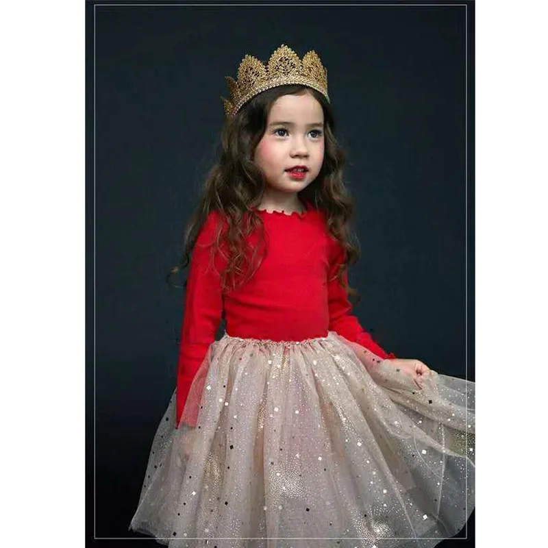 2019 модные платья для девочек осеннее платье с длинным рукавом блестящее детское