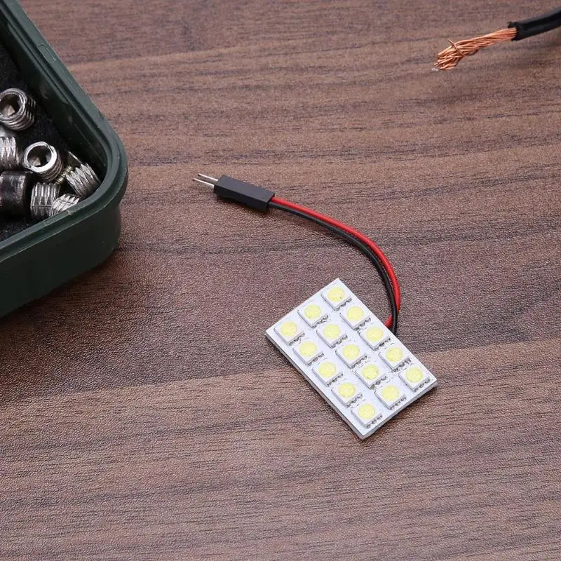 DC 12V 5050 15SMD светодиодный светильник для салона автомобиля панель автомобильный