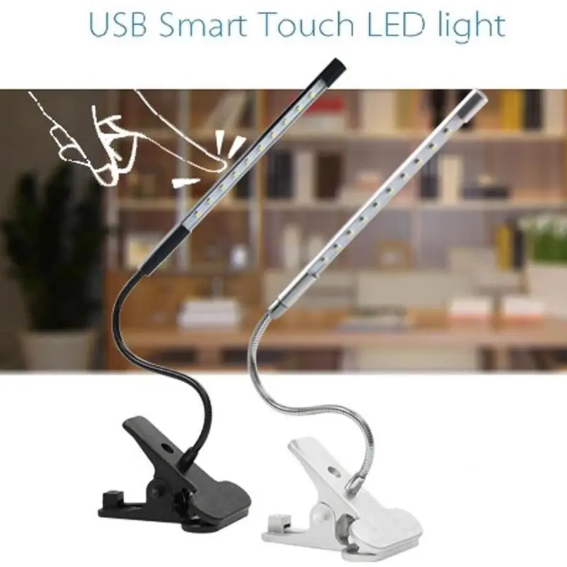 1 шт. Регулируемая USB лампа для чтения Lignt LED DC 5V Сенсорная диммируемая 2835 SMD книг