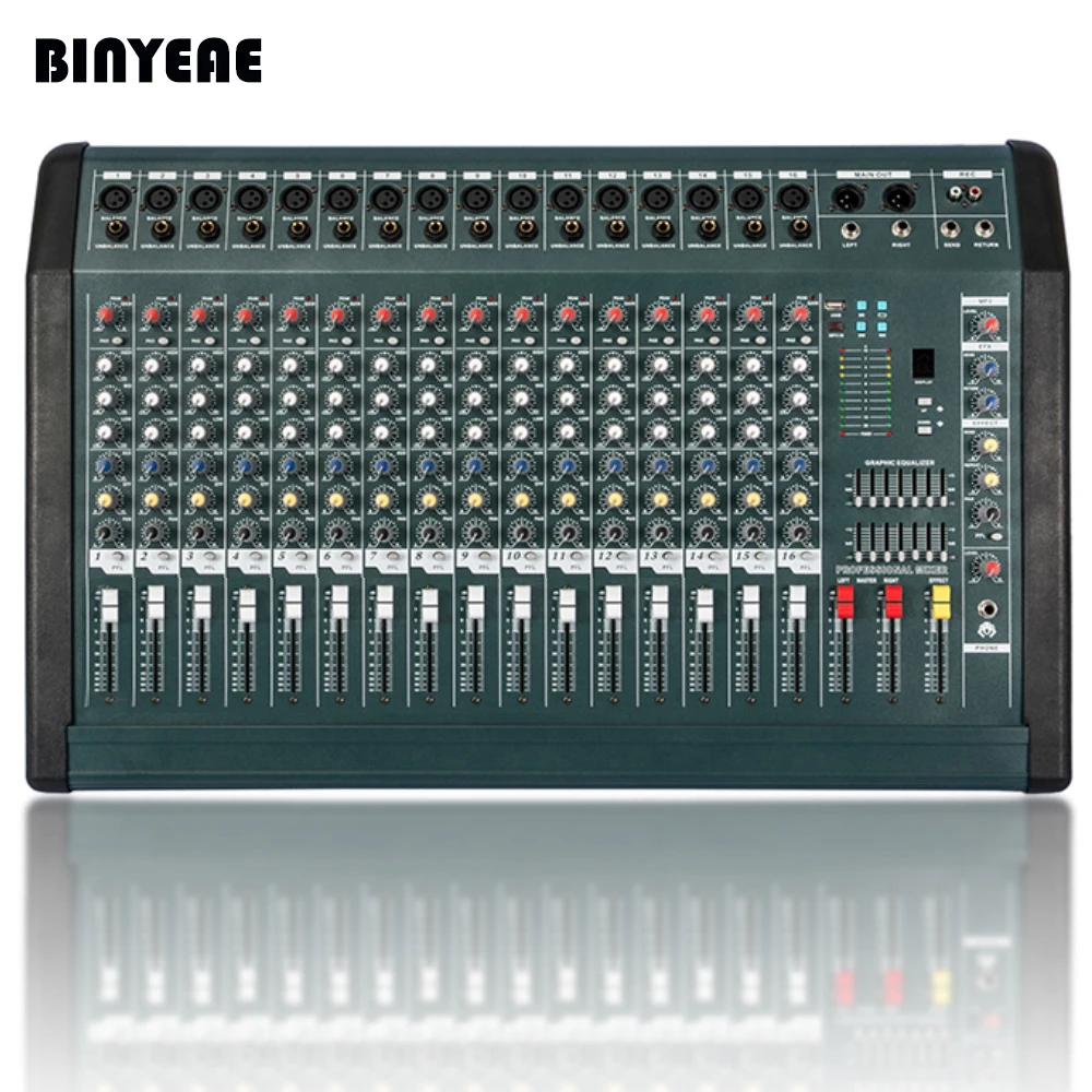 MX1606D 350 Вт x2 профессиональная аудио Мощность миксер машина 16 канальный Mezcladora де dj