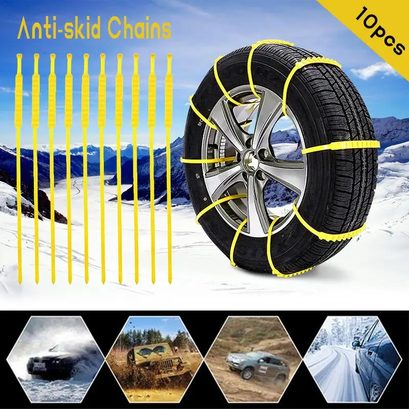 

10 pcs new hot sales Car Vehicles Wheel Tire Snow Anti-Skid Chains Antiskid Chain use of special anti-skid surface rough surface