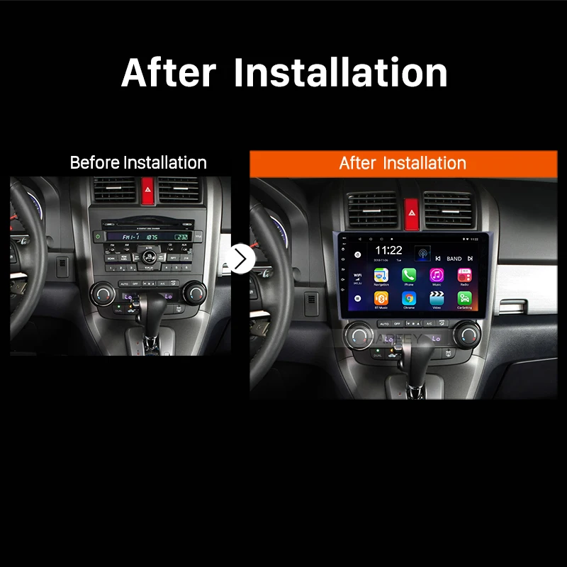 Автомобильный магнитофон Harfey Android 8 1/7 1 9 дюймов для 2006 2007 2008 2011 Honda CRV GPS Navi