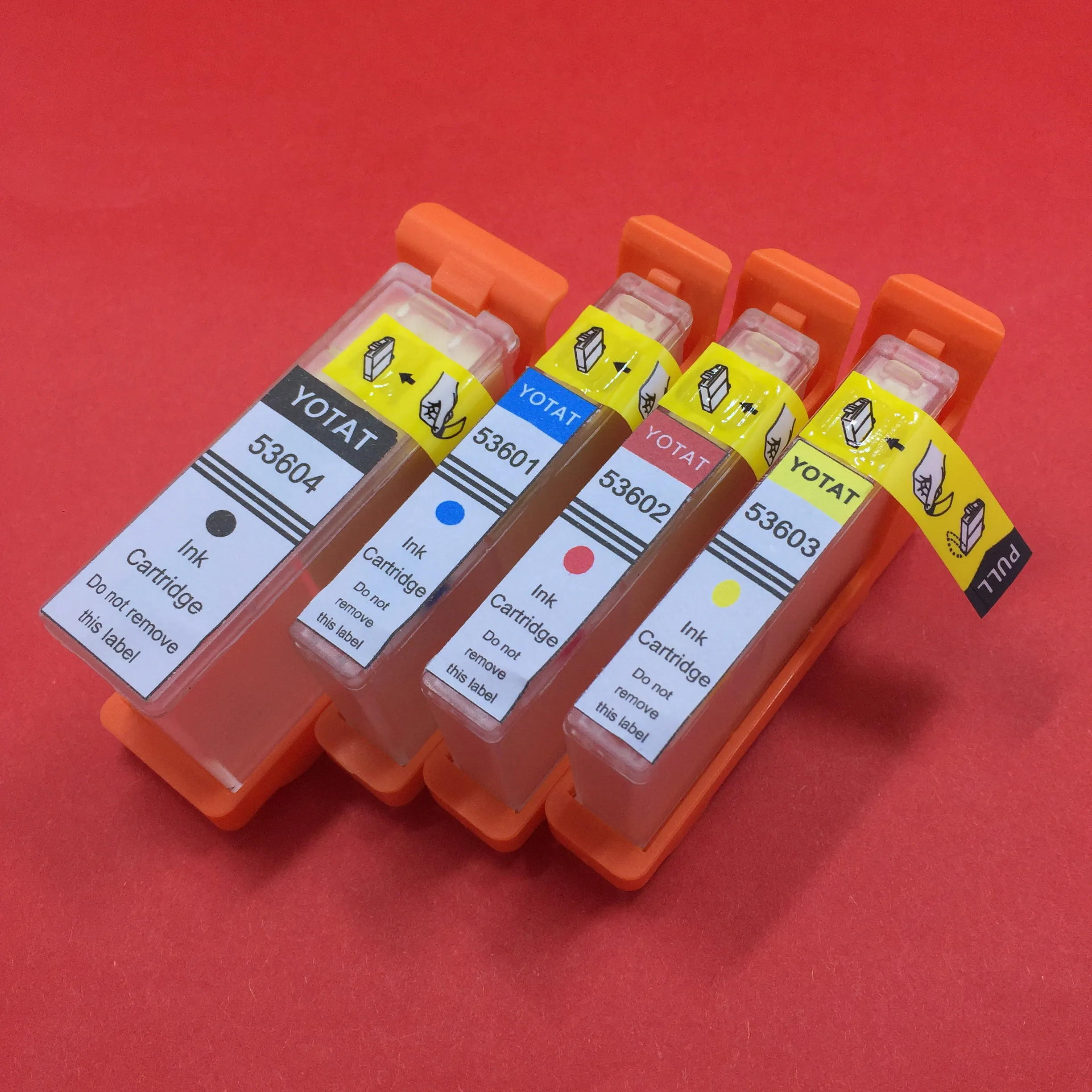 

YOTAT 1set Empty 53604 53601 53602 53603 Refillable ink cartridge 53604 53601 53602 53603 for Primera Bravo 4100 printer