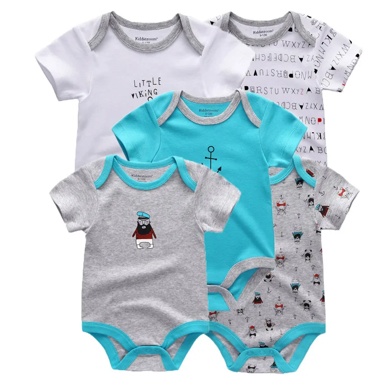 Боди kiddiezoom 5 шт./лот для детей 3-12 месяцев хлопок 2019 цвет в ассортименте | Мать и