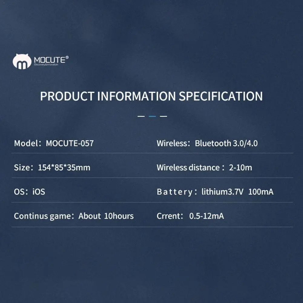 Беспроводной геймпад Mocute 057 Bluetooth V4.0 Android джойстик телескопический контроллер