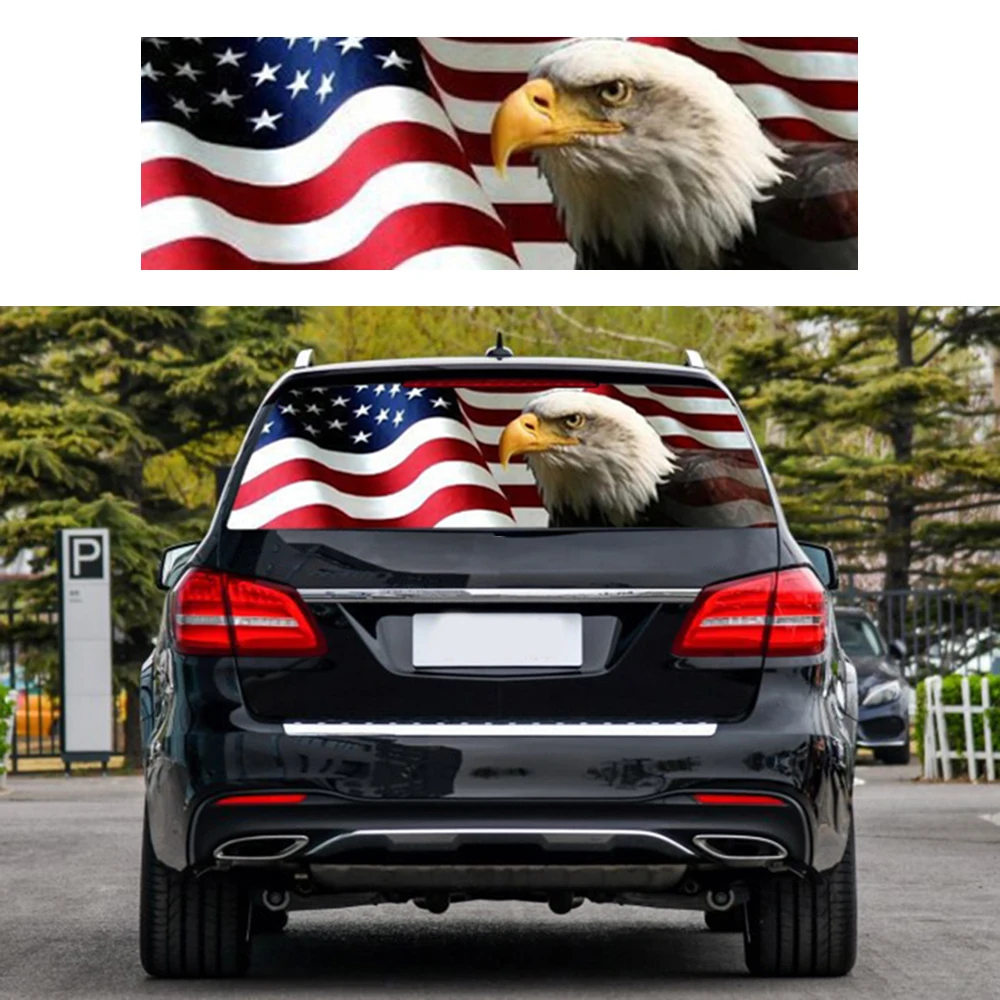 Универсальная автомобильная наклейка с американским флагом Орлом графическая