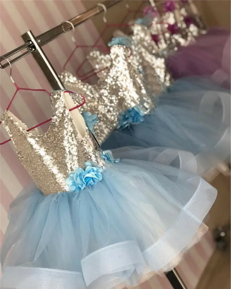 Pudcoco Girl Dress 3Y-7Y Girls Princess Gown Sequined Lace Patchwork Flowers Sleeveless | Детская одежда и обувь
