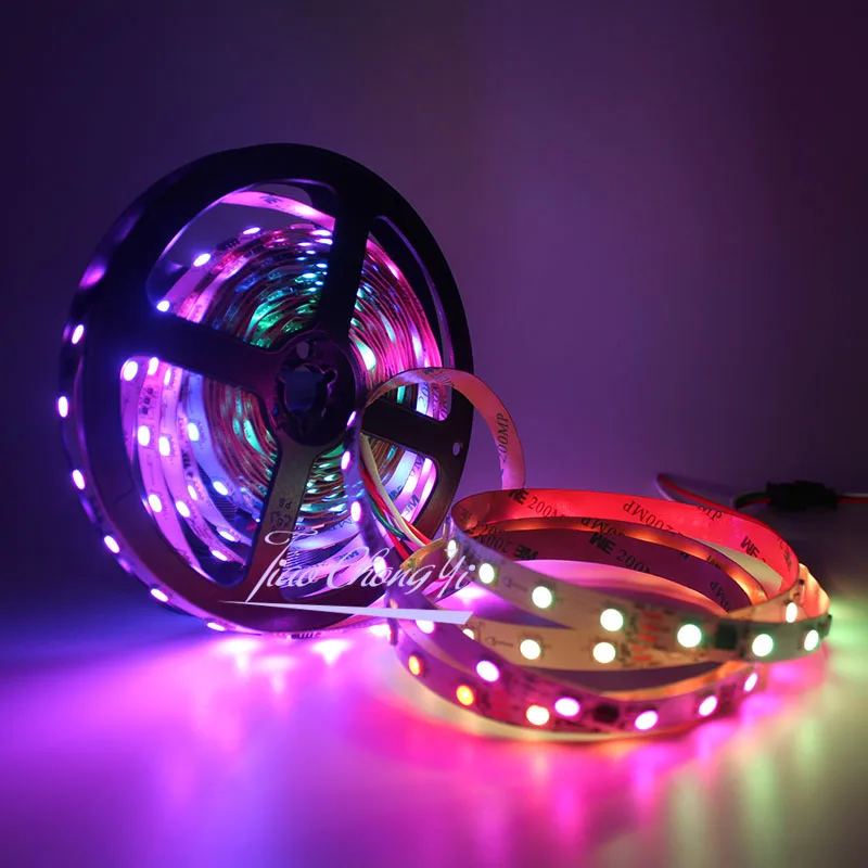 5 м 300 светодиодов 100 пикселей WS2818 DC12V 5050 RGB полноцветная светодиодная лента