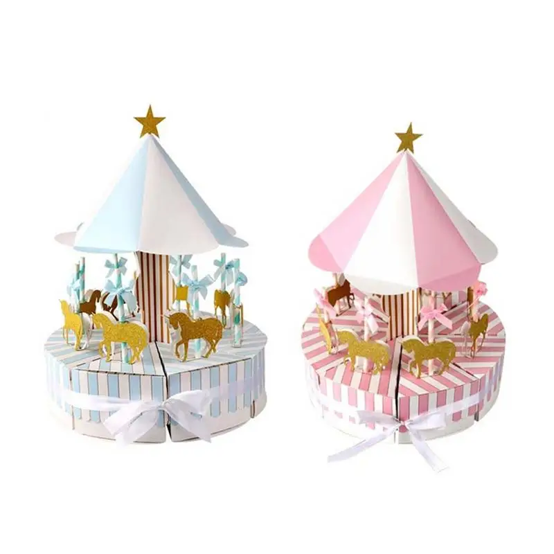 Romantic Carousel Candy Box Wedding Favors And Gifts Souvenir For Guest Party Gift Decorations | Дом и сад