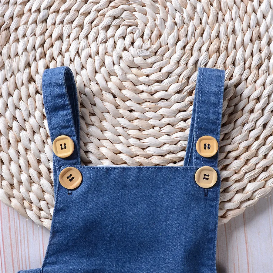 Sleeveless Infant Newborn Baby Girls Denim Romper Jumpsuit New Fashion Summer Bandage Playsuit Clothes Outfits |