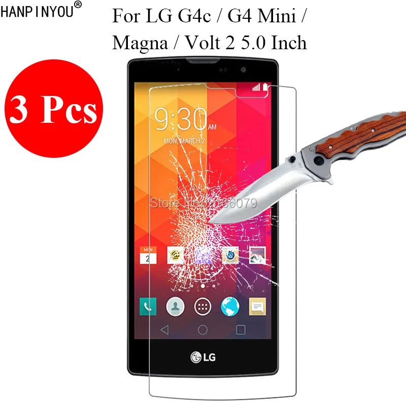 3 шт./лот Новая защитная пленка из закаленного стекла 9H 2.5D для LG G4c/G4 Mini/Magna/Volt 2 5 0
