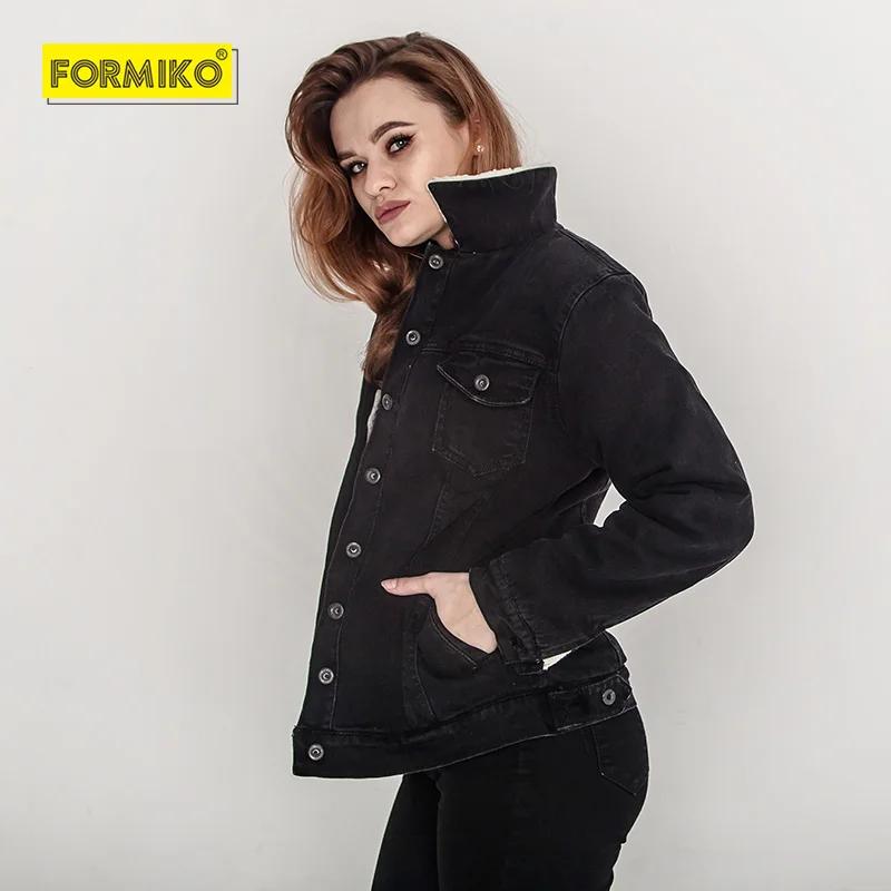 Женское джинсовое пальто из овечьей шерсти Formiko теплая шерстяная джинсовая