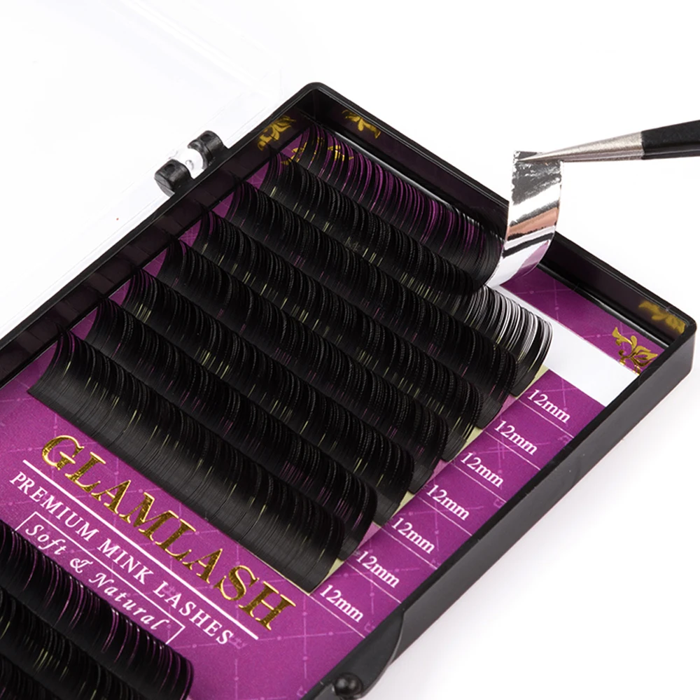 GLAMLASH 5 Чехлы/Лот 16 рядов высокого качества дешевые искусственный норковых ресниц