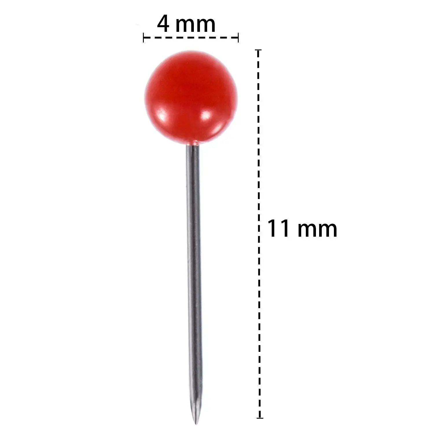 

Map Tacks Push Pins Plastic Head with Steel Point, 4mm, 500 Pieces