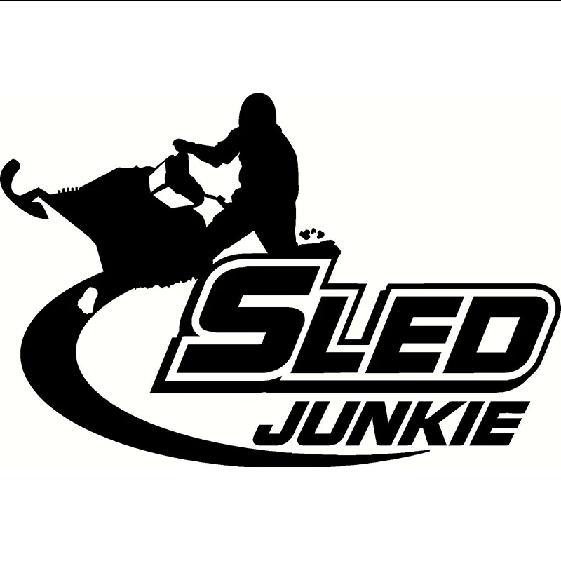 

For Sled Junkie Vinyl Decal Window Or Bumper Sticker Snowmobile Cool Graphics Vinyl Decals Car Sticker Car Accessories