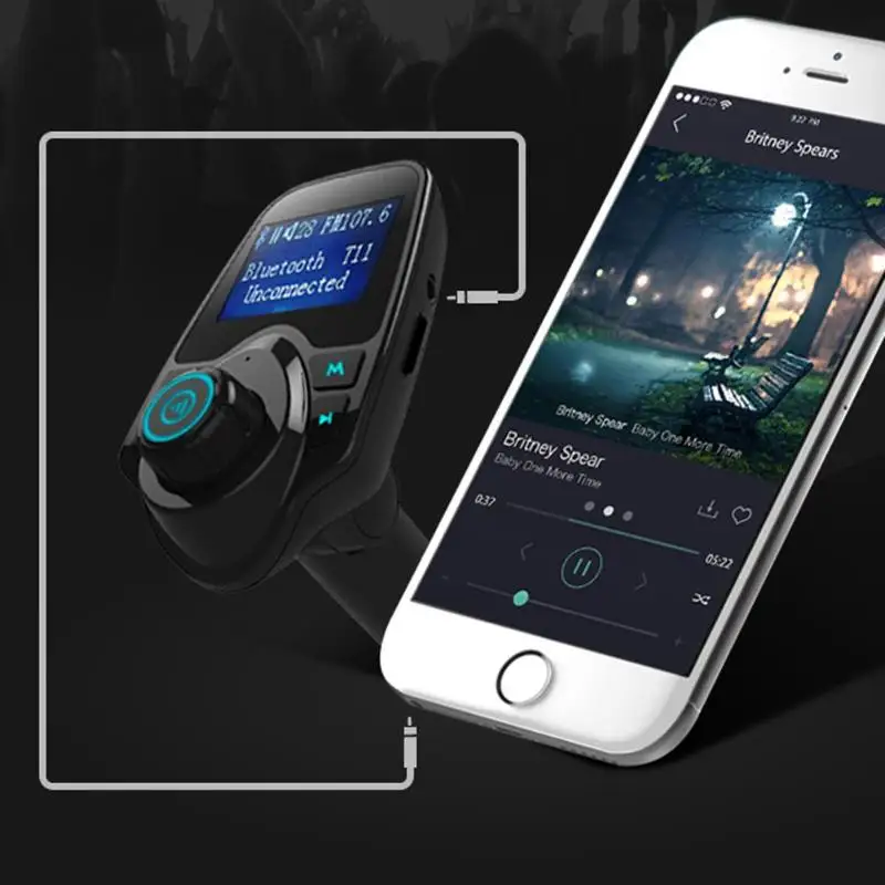 Многофункциональный 4 в 1 Bluetooth fm-передатчик с USB mp3-плеером флеш-накопители TF радио