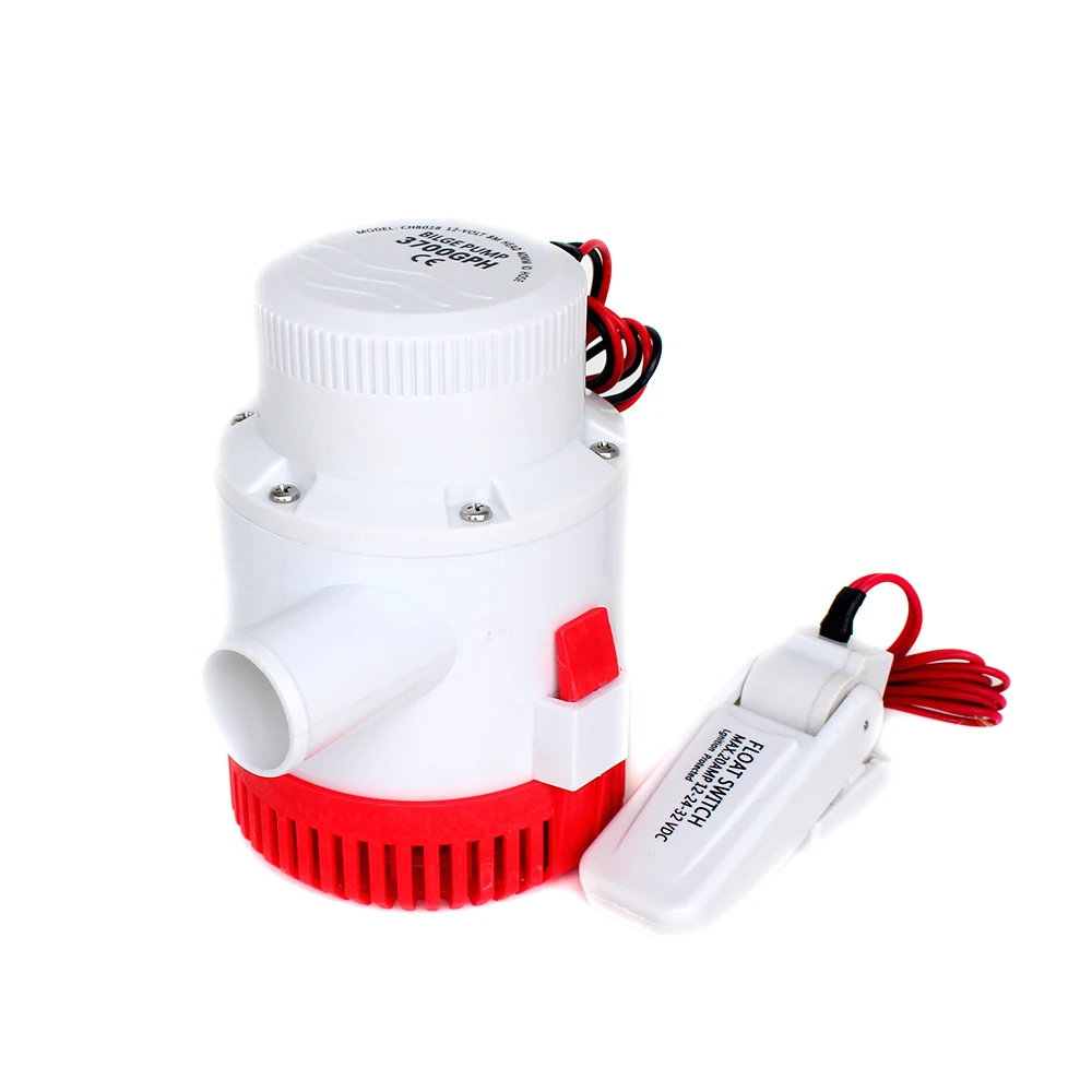 Большой поток dc 12v 24 v Трюмный насос с Поплавковым выключателем 3000GPH Электрический