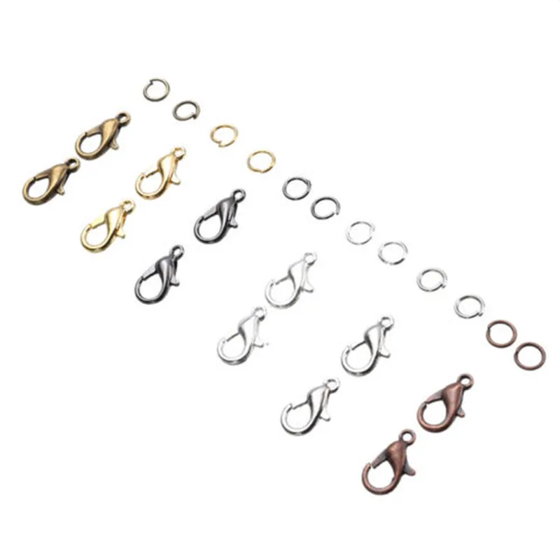6 Colors Lobster Clasps Hooks DIY Making Jewelry Findings Metal Jump Rings Tool | Дом и сад