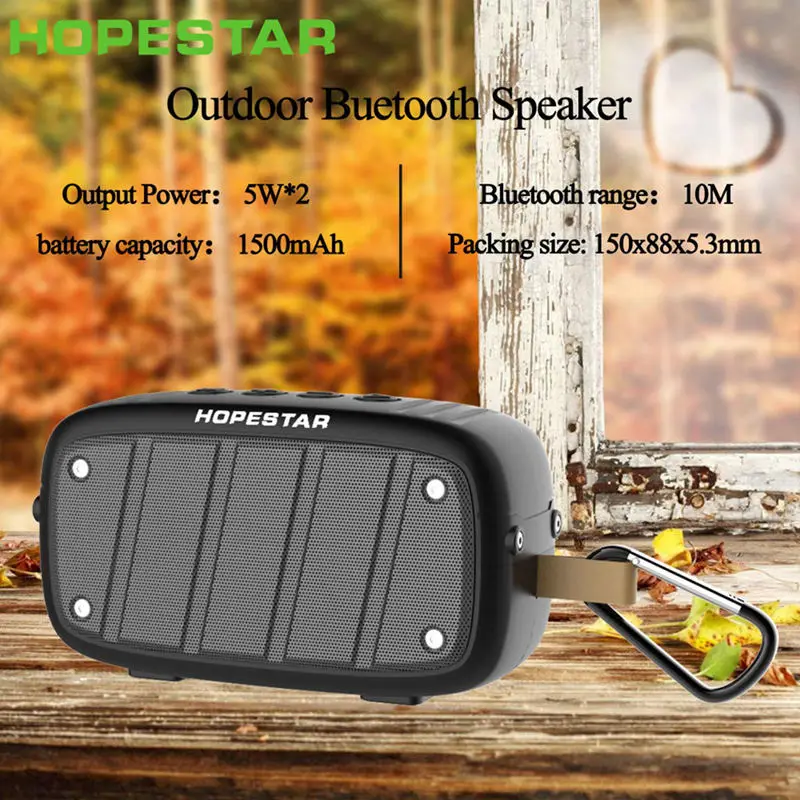 HOPESTAR T5 открытый портативный Bluetooth динамик беспроводной мини Водонепроницаемый